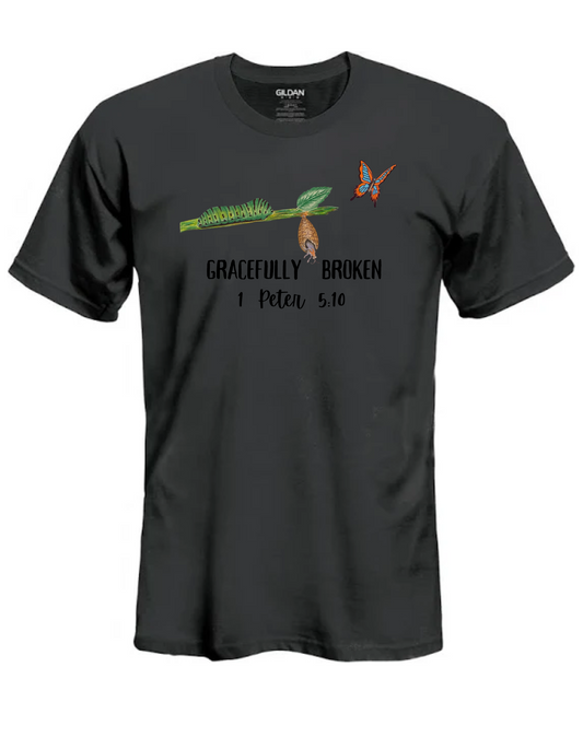 Gracefully Broken T-shirt (1 Peter 5:10) [Black]